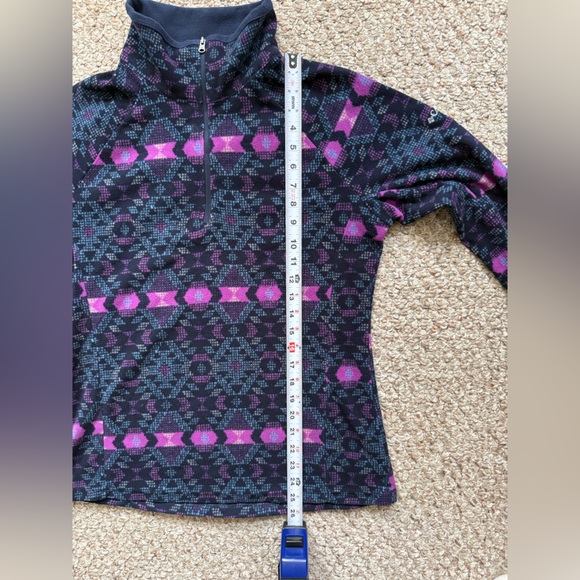 Columbia Glacial™ IV Print Half Zip Pullover in Plum Blanket Sz L - Picture 8 of 9